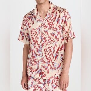 Onia Silk Vacation Shirt in Ratti Oversized Palms Tropical Men’s Size XL NWT